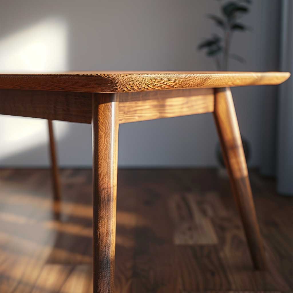classic wooden table with classic wood table base